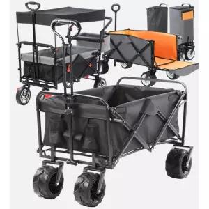 캠핑 짐운반 360도회전 오픈형 손잡이 왜건 장보기 접이식카트 차박 야외활동