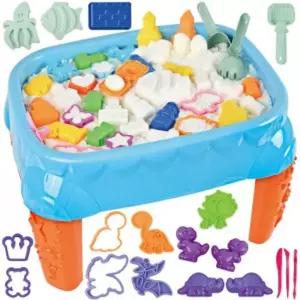 매직 클레이 도우 플레이 테이블 화이트 스노우모래놀이 어린이 장난감 샌드