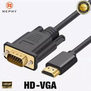 HDMI to VGA 어댑터 연결 케이블 1m 2m 3m 5m 길이 FHD 1920*1080P 데스크탑 노트북 PC TV 모니터 프로젝터