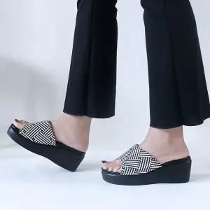 국산 체크 상굽 쿠션 이중창 여성 사무실 슬리퍼실내 키높이 지압 실내용 용슬리퍼 실내화 여자 사무용