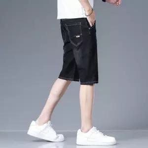 데님 남성 여름 캐주얼 청반바지 스트레이트 얇은 반바지 쿨링 원픽1