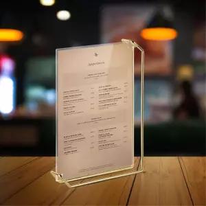 식당 테이블 메뉴 가격표 안내판 아크릴판 전시대 가게 탁상용 수료증꽂이 카페