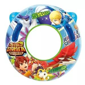 정글에서 살아남기 튜브75(16)아동 학생 원형 캐릭터 수영장 물놀이용품 바캉스 물놀이 손잡이 어린이