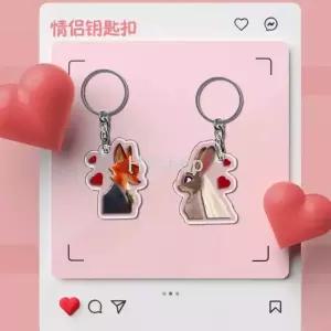  주토피아 2 결혼 웨딩 정장 닉 주디 커플 아크릴 키링