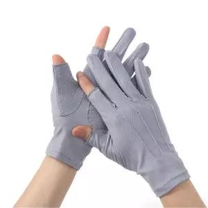 얇은 여성 스포츠 등산용 산책 운전 2컷 장갑 (회색)낚시 레저용 반장갑 운동용 아웃도어 용장갑 논슬립 넌