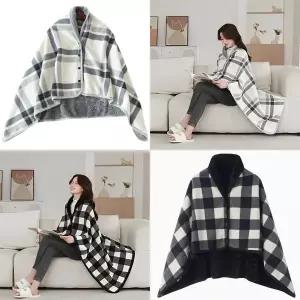 사무실 비행기담요 숄더 담요 차량용 무릎담요 극세사 똑딱이