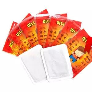 야간근무 낚시 캠핑 옷에 붙이는 미니 핫팩 22gx100개포켓용 등산 손난로