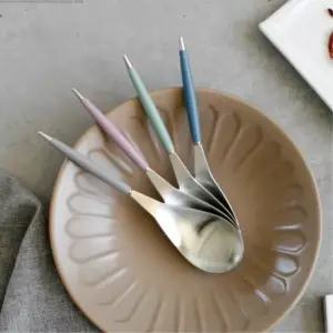 [마이모노샵][마이모노샵] 중식 레스토랑 음식점 컬러핸들 차이나 스푼 수저 포크 (17308576)