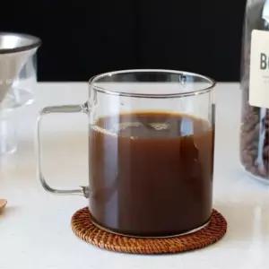 [마이모노샵][마이모노샵] 투명 심플 물컵 음료잔 커피 내열 유리컵 머그컵 식기 (17307676)