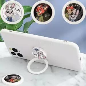  주토피아 닉 주디 그립 스마트톡 스탠드 톡 폰 휴대폰 핸드폰 거치대 홀더 360도 회전 핑거 링 홀더