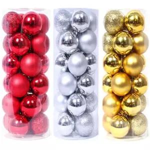 크리스마스 데코용품 오너먼트 소품 트리 장식볼 6cm 레드 트리볼 트리품 장식품 인형 성탄