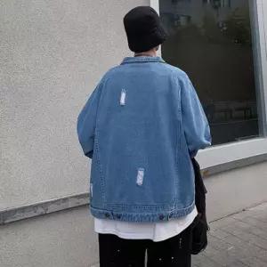 대학생 남자 캐주얼 패션 코디 데님 구제 청자켓 점퍼가을 남성라이더 가죽 야상 항공 빅사이즈 양가죽