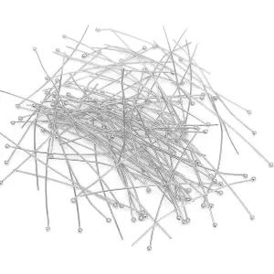 플랫 귀걸이공예 볼핀 100개입 스텐레스 헤드 실버 드롭 피어싱