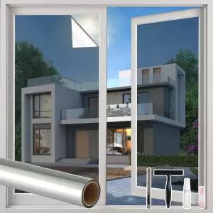 레몬 클라우드 원웨이 프라이버시 윈도우 필름 반사 미러 접착 틴트 열 제어 선 자외선 차단 탈착식 홈