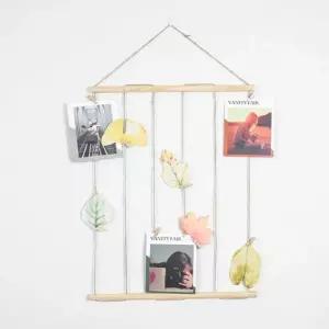 우드 포토 행거 노끈 벽에 사진 걸기 붙이기 꾸미기 폴라로이드 작은방 셀프 인테리어