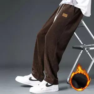 남녀공용 코듀로이 와이드 조거팬츠 스트릿 겨울바지데일리 브라운 넉넉한핏 편한 트렌디룩 남성패션 남자