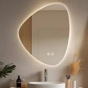 조명이 있는 월 비욘드 LED 욕실 거울 벽용 19 x 24 인치 배니티 욕실용 안개 방지 3 가지 색상 및 희미한