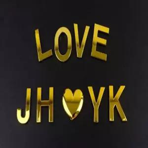 이니셜문자 금색 영문스티커 레터링스티커 차량용이니셜