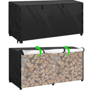 통나무 랙 커버 야외 방수 장작 방풍 및 방설 파티오 정원 뒤뜰 옥스포드 원단 보관