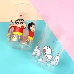 짱구는못말려 미니 글라스디자인유리컵 물컵 음료 디자인 유리잔 주스잔 캐릭터잔