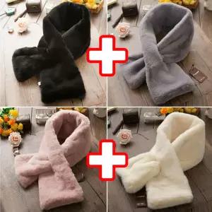 1+1 겨울 여자 빅사이즈 페이크 퍼 머플러 털 목도리 쁘띠 따뜻한 귀여운 데일리 밍크