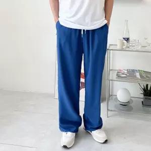 썸머 데일리 웨어 남자 찰랑 냉감 와이드 밴딩 팬츠 찰랑거리는바지 밴팬츠 하의