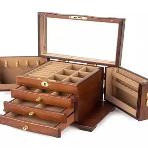 원목 보석 보관함 소품 정리 결혼 귀걸이 선물용 목걸이 수납함 판매 빈티지 인테리어 고급