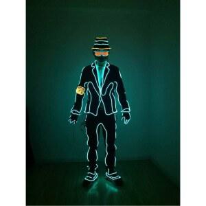 공연 LED 의상 라이트 음악 가발 랜턴 무지개 형광 야광띠잭슨 야구