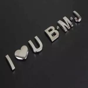 이니셜문자 은색 이니셜입체문자 차량용이니셜 글자스티커