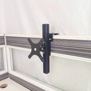 파티션모니터거치대 사무실 모니터암 무타공 행거 세로 스탠다드핏 홀더 오 브라켓 코너