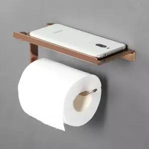 홈스 스텐 선반형 휴지걸이 ST-201(로즈골드) 겸용 홀더 거치 거치대 행거 장식용 욕실 화장실