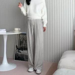 스트라이프 허리밴딩 편한바지 허리끈 포켓 와이드여자슬랙스 배기팬츠 누빔 몸빼 코듀로이조거 밴팬츠 기