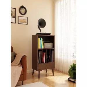 레코드 수납장 턴테이블 인테리어 정리함 다용도 협탁 캐비닛 월넛 가구 엘피 레코드판