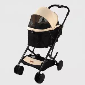유모차 베이지 애견용유모차 초경량개모차 반려견유모차 개모차 카트