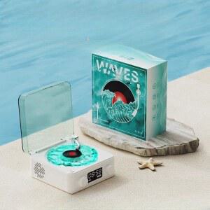 물결 LP 블루투스 스피커 휴대용 백색 노이즈 감성 인테리어 화이트 디자인