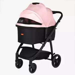 디럭스 유모차 핑크 XL 일체형유모차 견모차 닥스훈트유모차 카트