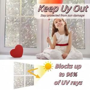 창개인 정보 보호 레인보우 필름 정적 접착 흡착 플라스틱 3D 데칼 유리 도어 절연 Uv