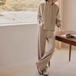 여성 츄리닝 트레이닝 후드 탑 밴딩 팬츠 투피스 세트홈웨어 코디 데일리룩 마실 캐주얼운동복 집앞패션 커