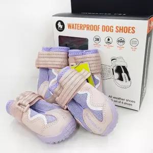 신발 핑크퍼플 5호 발싸개 양말 겨울애견신발 펫신발 펫슈즈 슈즈