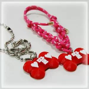 하트모양 뼈다귀 인식표 네임목걸이 애완견목걸이 애견인식표 목거리