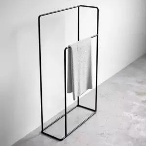 스탠드 수건걸이 거치대 철제 원목스탠드 선반 욕실