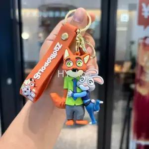  주토피아 2 주디 홉스 나무늘보 코뿔소 캐릭터 미니 인형 키링 비공식 굿즈