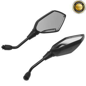 8mm 10mm 범용 오토바이 거울 레트로 블랙 백미러 스쿠터 모터 할리 야마하 스즈키 혼다