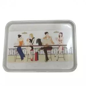 라이 멜라민 쟁반 서빙 트레이 카페 과일 쟁반 31cm