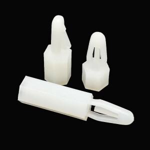 M3 뾰족한 끝 팁 상단 육각형 나일론 플라스틱 스탠드 오프 스페이서 볼트 스냅 푸시 인 클립 고정 지지대