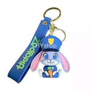  주토피아 캐릭터 닉 주디 실리콘 인형 키링 비공식 굿즈
