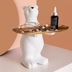 소품 쟁반 현관트레이 오브제 열쇠트레이 곰돌이 선반 서있는