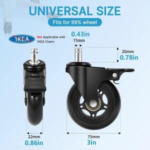 3/5 팩 사무실 의자 캐스터2.5