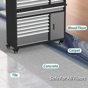 안전 이중 잠금 및 폴리우레탄 폼이 포함된 4개 1.5인치 헤비 듀티 회전 캐스터 휠 소음 없음 휠, 하중 베