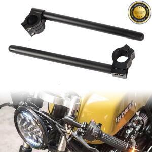 블랙 오토바이 핸들 바 레이싱 조정 가능한 CNC 32 33 35 36 37 39 41 45 48 50 51 MM 카페 용 포크 튜브